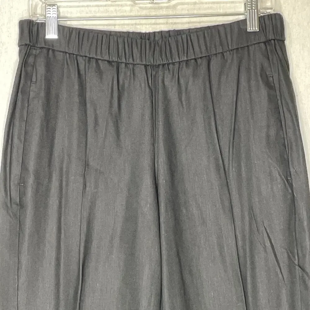 J. Jill Linen Stretch Pull-On Pants Size Small Black Old Money Office Business - Picture 4 of 12